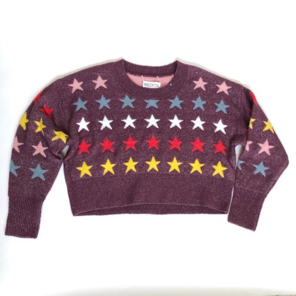 Wildfox Star Patterned Sweater in Purple and Multicolor - Picture 2 of 11
